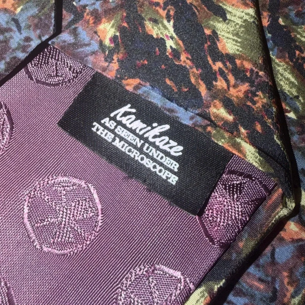 Vtg Molecular Expressions Kamikaze Microscope Cocktail Collection Silk Necktie 4